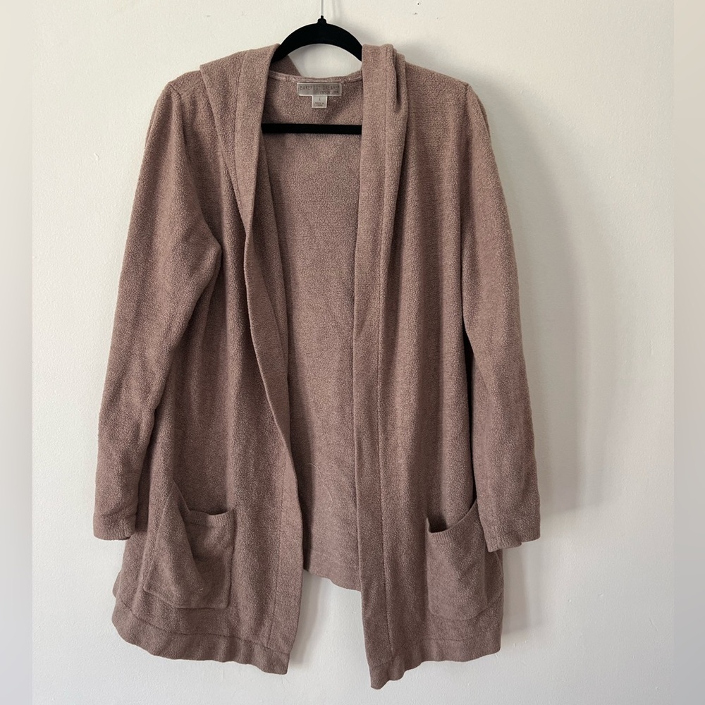 Barefoot Dreams Cozychic Lite hooded Cardigan size large